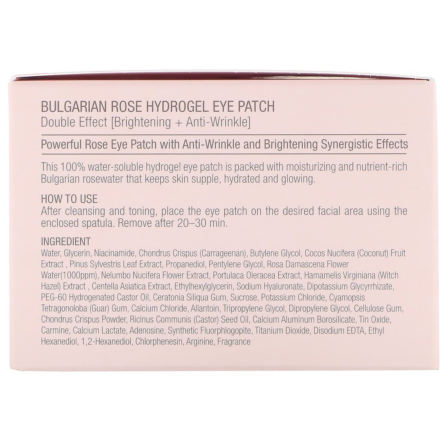 Heimish Bulgarisches Rosenwasser Hydrogel Augenpads - 60 Stück