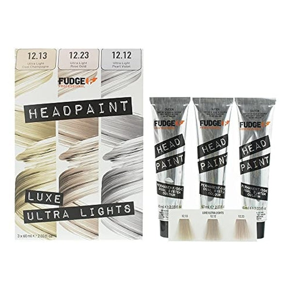 Fudge Professional Headpaint High Lift Trio Kit 60ml 12.13 Ultra Light Cool Champagne + 60ml 12.23 Ultra Light Rose Gold + 60ml 12.12 Ultra Light Pearl Violet