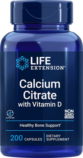 Calciumcitrat mit Vitamin D – 200 Vegicaps