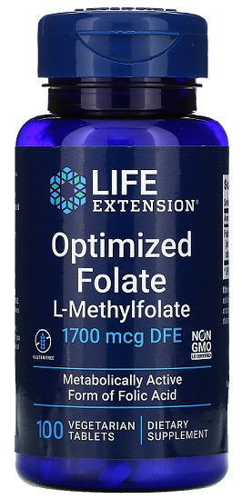 Optimiertes Folat, 1700mcg – 100 vegetarische Tabletten