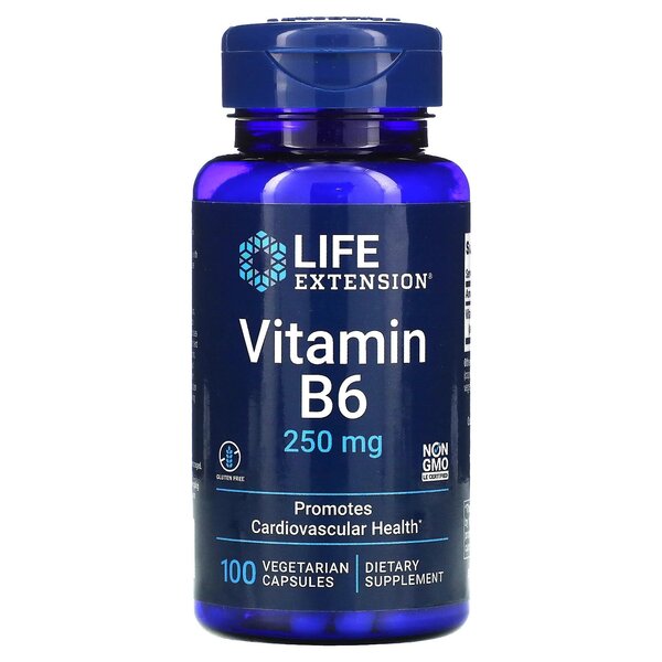 Vitamin B6, 250mg - 100 pflanzliche Kapseln