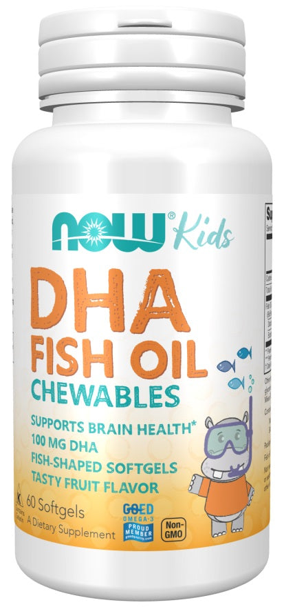 DHA Kinder-Fischöl-Kaukapseln, 100 mg – 60 Weichkapseln