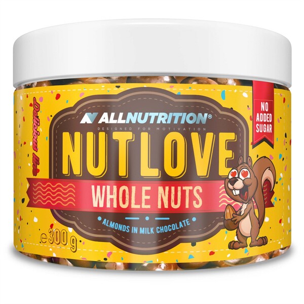 Nutlove Ganze Nüsse, Mandeln in Milchschokolade - 300g