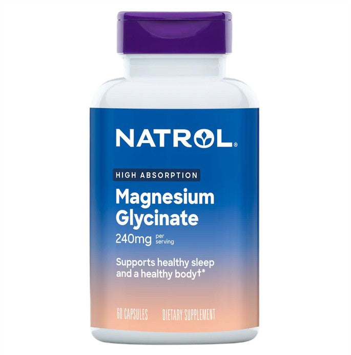 Magnesiumglycinat mit hoher Bioverfügbarkeit, 240mg – 60 Kapseln