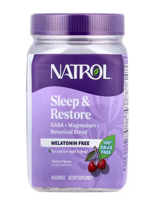 Sleep & Restore Melatonin-frei, Kirsche - 60 Gummibärchen