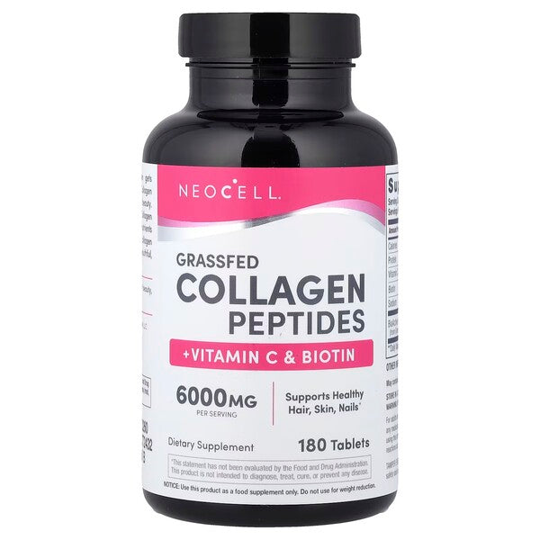 Kollagenpeptide aus Weidehaltung + Vitamin C & Biotin – 180 Tabletten