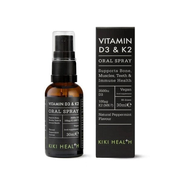 Vitamin D3 & K2 Mundspray, natürliche Pfefferminze – 30 ml.