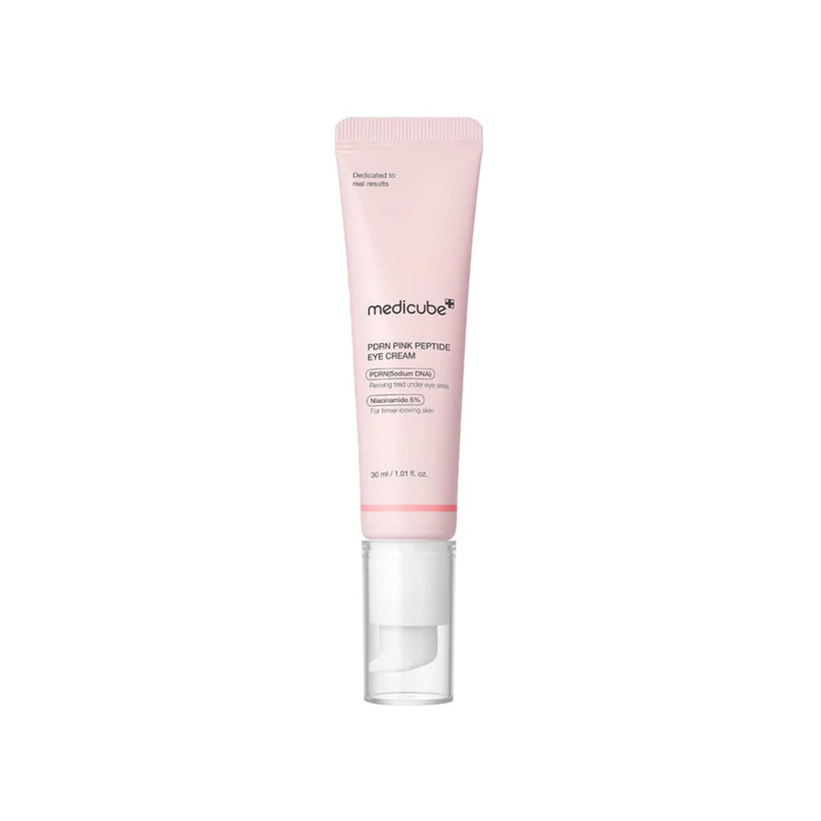 Best eye patches 2026 under-eye care guide featuring Medicube PDRN Pink Peptide Eye Cream at P-Eleven
