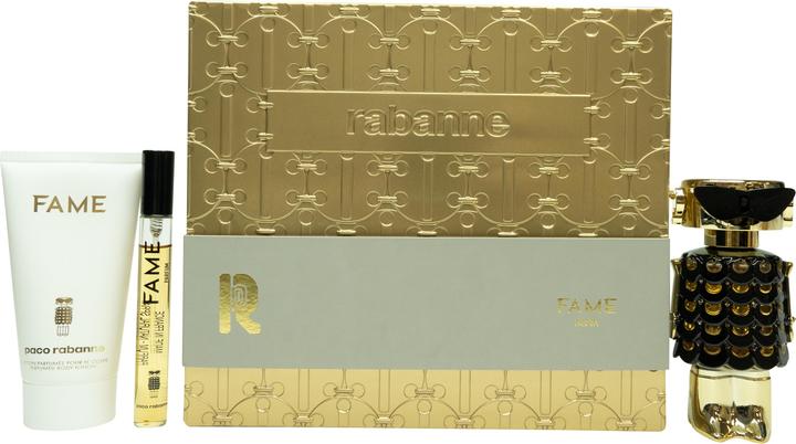 Paco Rabanne Fame Parfum Gift Set 50ml Parfum + 75ml Body Lotion + 10ml Travel Spray