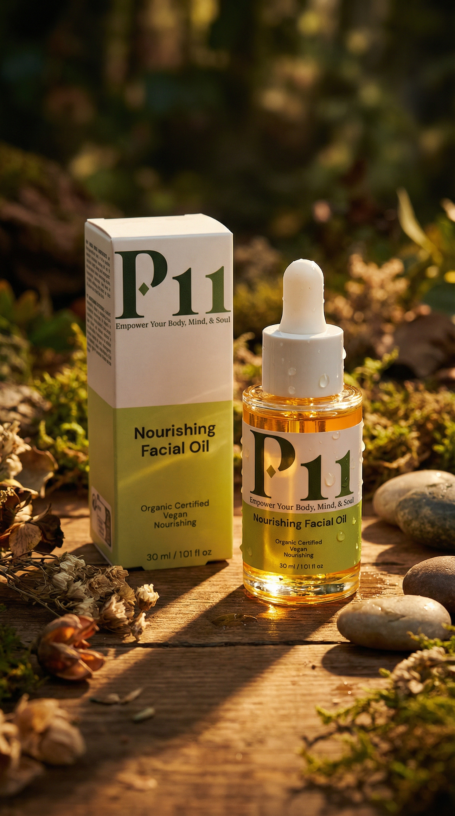 P-11 Nourishing Facial Oil 30ml | Dry Skin Face Oil UK | Rich Botanical Blend | P-Eleven