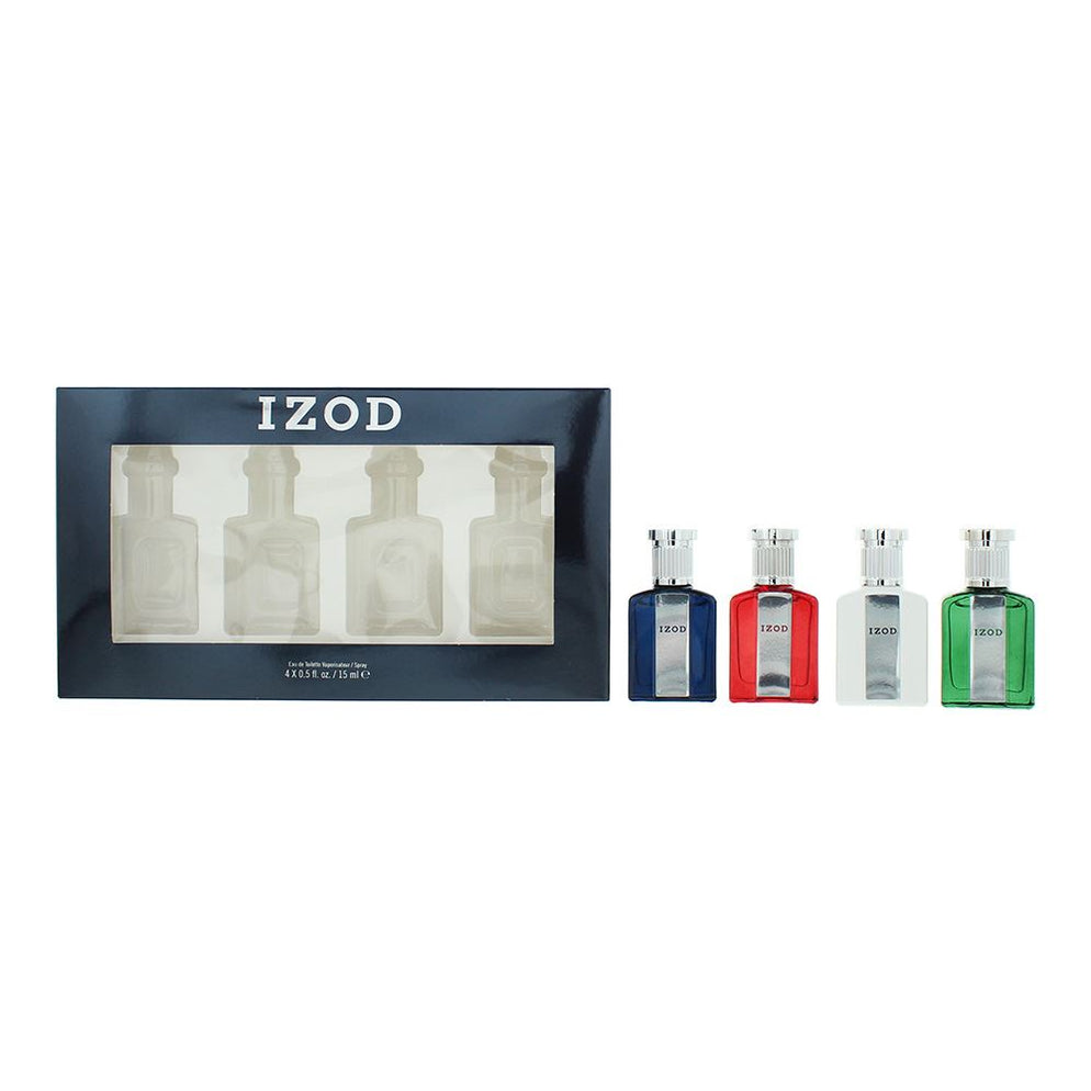 Izod Gift Set 15ml Blue EDT + 15ml Red EDT + 15ml White EDT + 15ml Green EDT