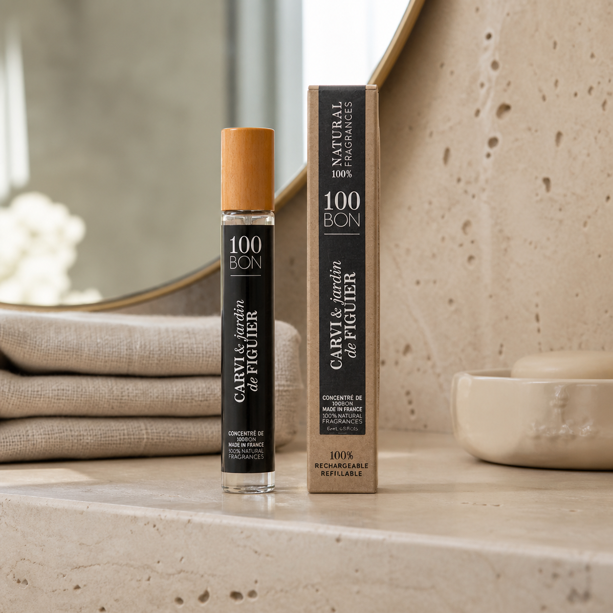 100BON Carvi & Jardin de Figuier 15ml bathroom lifestyle image