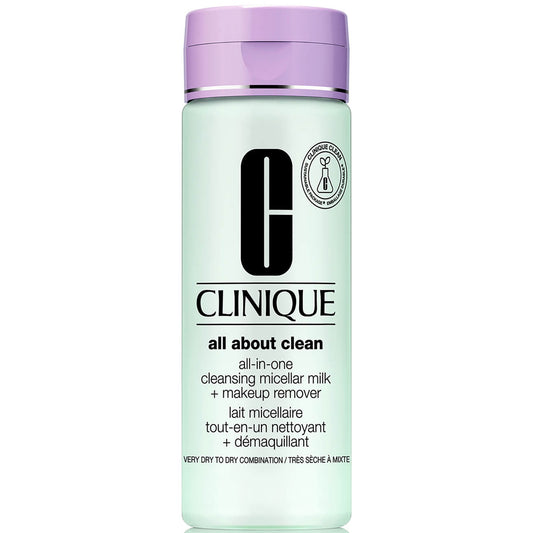 Clinique All About Clean All-In-One Cleansing Micellar Milk + Makeup Remover 200ml - Very Dry To Dry Combination Skin