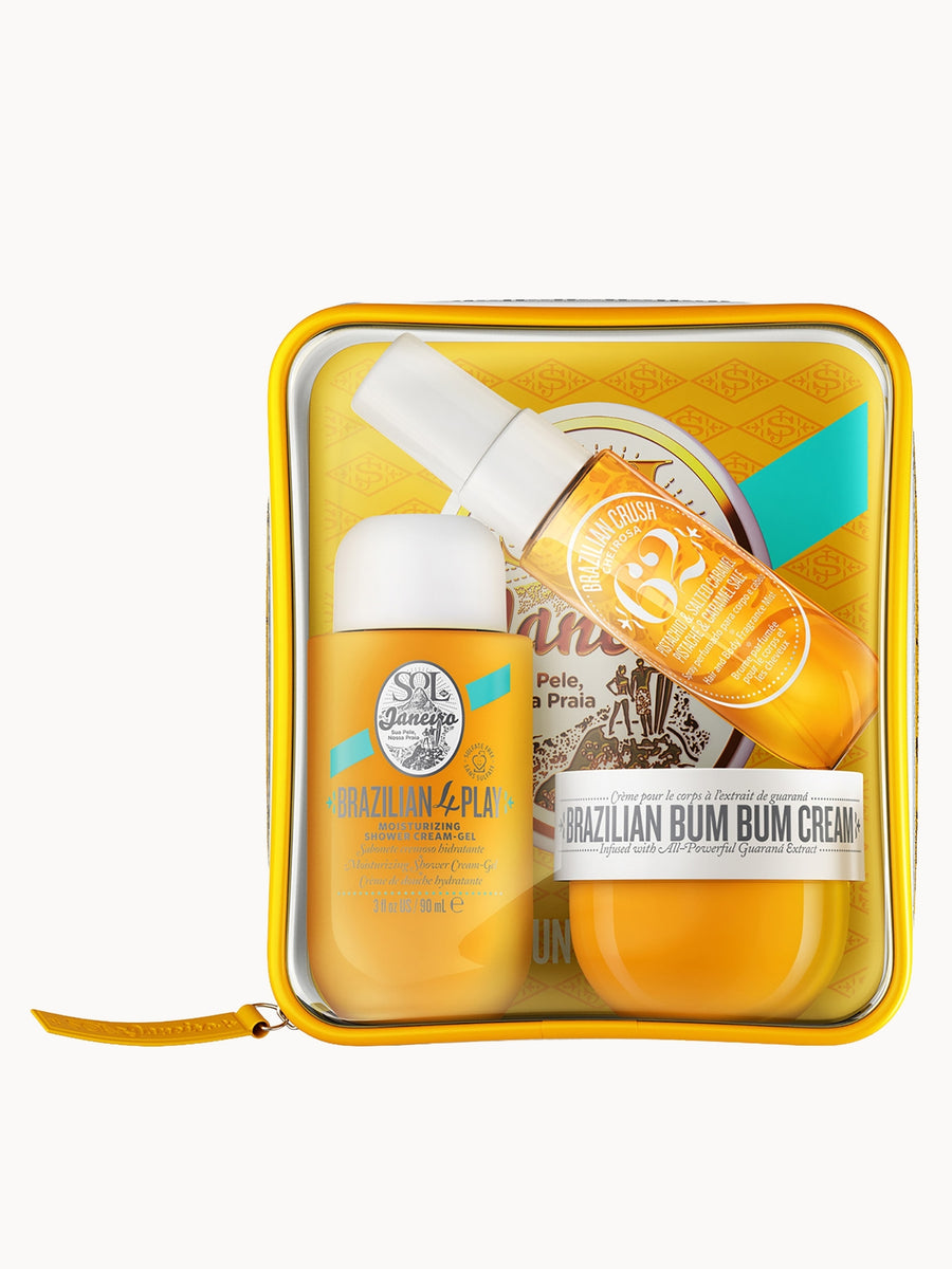 Sol De Janeiro Bum Bum Jet Gift Set 50ml Brazilian Bum Bum Body Cream + 90 Shower Gel + 30ml Cheirosa '62 Body Mist