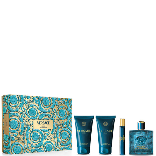 Versace Eros Gift Set 100ml EDP + 5ml EDP + 150ml Bath and Shower Gel