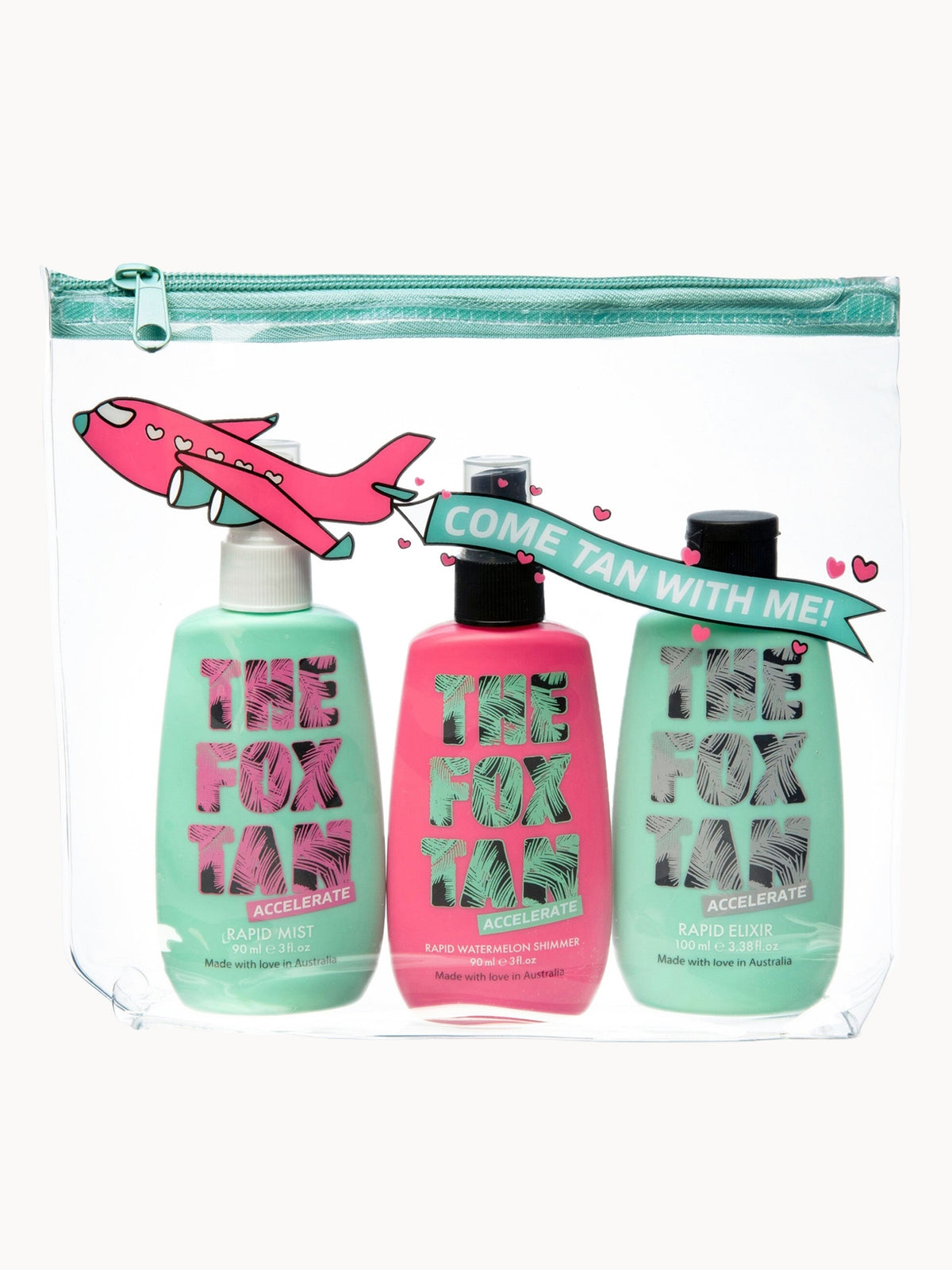 Morphe Jet-Setter Gift Set 36.8ml Continuous Prep & Set Mist + 2.6g Translucent Setting Powder + Highlight & Contour Sponge