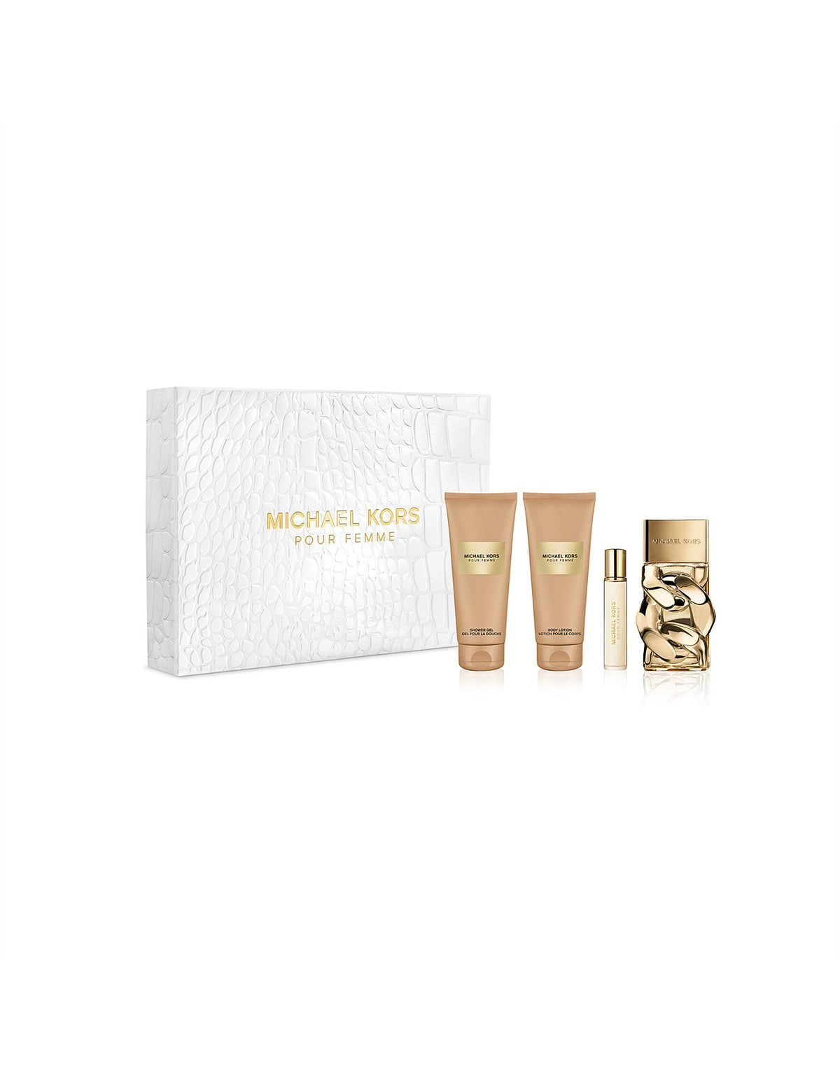 Michael Kors Pour Femme Gift Set 100ml EDP + 100ml Body Lotion + 100ml Shower Gel + 10ml EDP