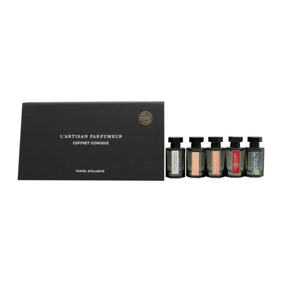 L'Artisan Parfumeur Travelset EDT Spray 10ml x 3 -Pass D'Enfer + Un Air De Bretagne+ Memoire De Roses with Leather Pouch