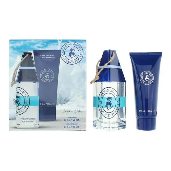 Caribbean Joe Turquoise Waters Gift Set 125ml EDT + 100ml Hair & Body Wash