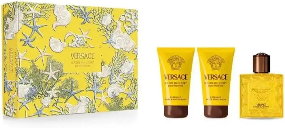 Versace Eros Energy Gift Set 50ml EDP + 50ml Shower Gel + 50ml Aftershave Balm