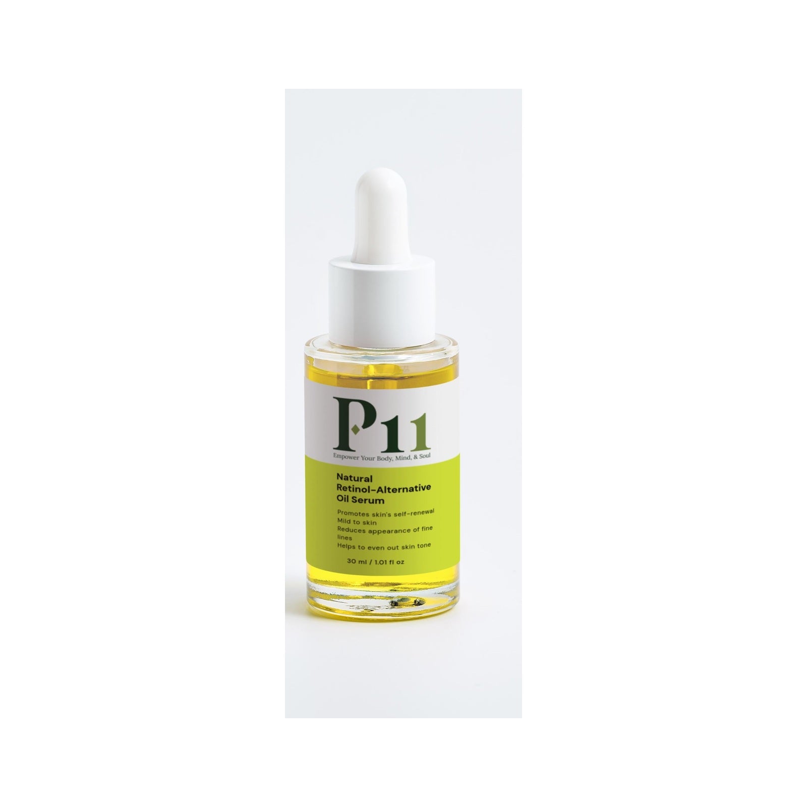 P-11 Natural Retinol-Alternative Oil Serum | Bakuchiol Anti-Ageing Serum UK | P-Eleven policy-safe marketplace image