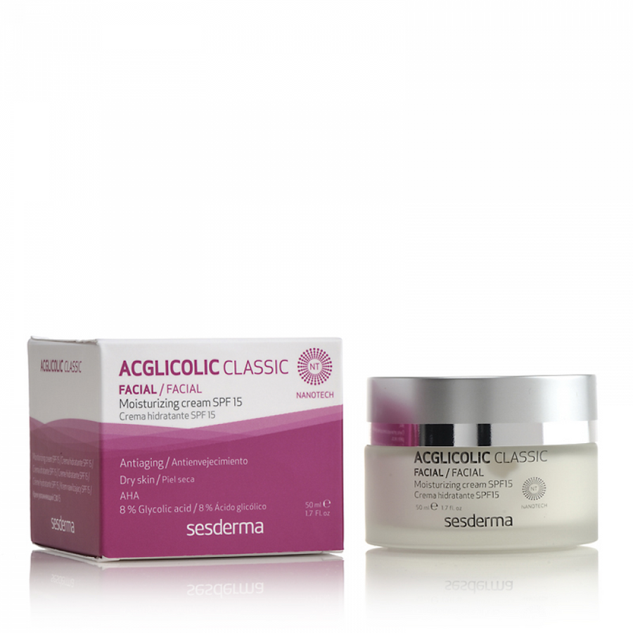 Sesderma Acglicolic Classic Moisturising Cream SPF15 50ml