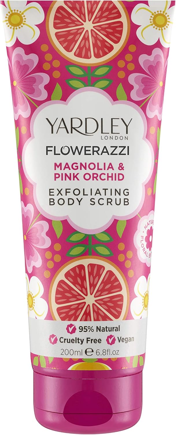 Yardley Flowerazzi Magnolia & Pink Orchid Body Scrub 200ml