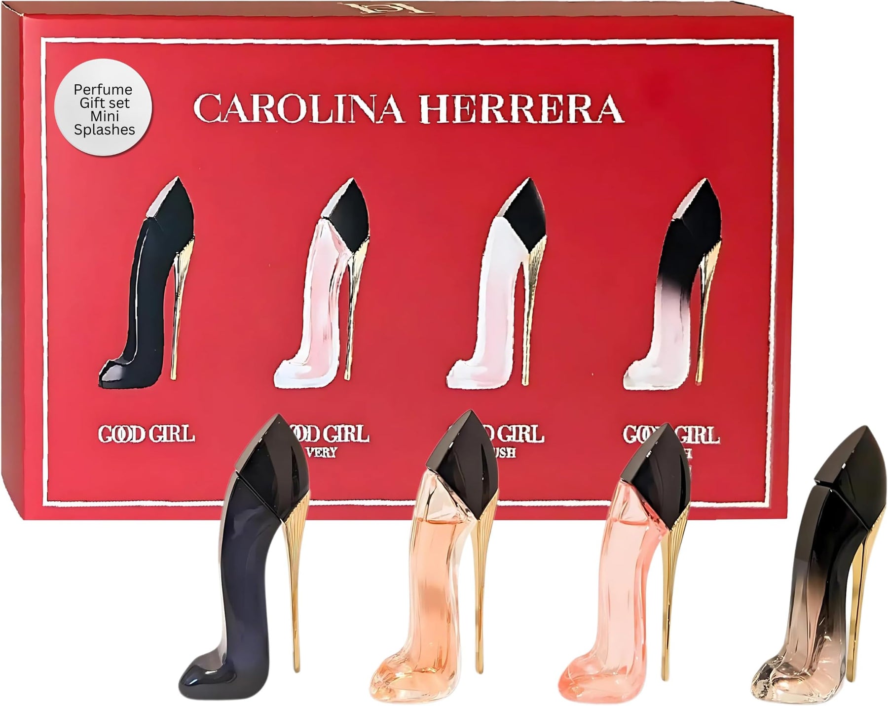 Carolina Herrera Good Girl Miniature Gift Set 7ml Good Girl EDP + 7ml Good Girl Blush EDP + 7ml Very Good Girl EDP + 7m Good Girl Blush Elixir EDP