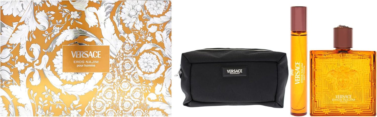 Versace Eros Najim Gift Set 100ml Parfum + 10ml Parfum + Toiletry Bag