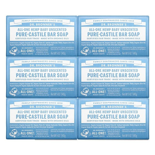 Dr. Bronner's All-One Baby-Mild Pure-Castile Bar Soap 140g
