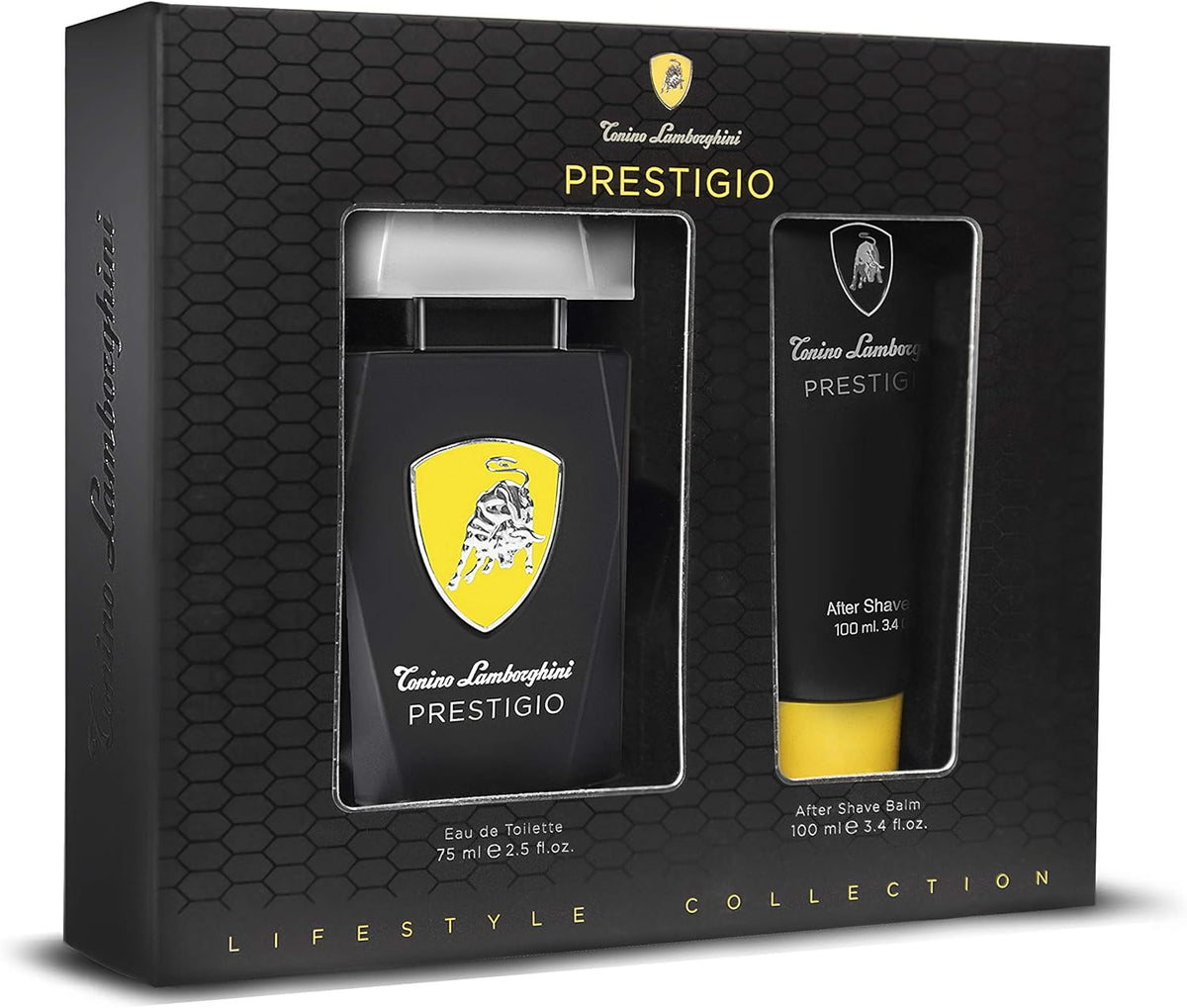 Lamborghini Sportivo Gift Set 125ml EDT Spray + 100ml Shower Gel + 100ml Aftershave Balm