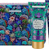 The Kind Edit Co. Skin Expert Traveller-Geschenkset 100ml Duschgel + 50ml Body Lotion + 50ml Gesichtspeeling + 20g Duschblume + Tasche