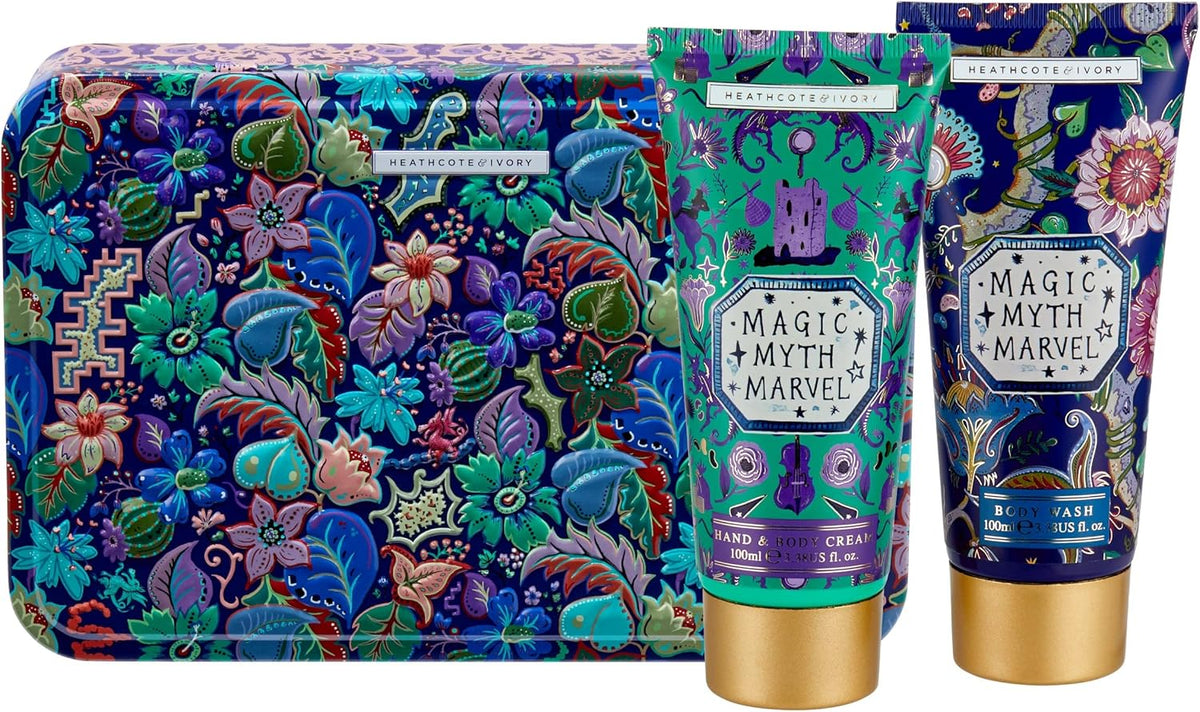 The Kind Edit Co. Skin Expert Travellers Bag Gift Set 100ml Body Wash + 50ml Body Lotion + 50ml Face Scrub + 20g Shower Flower + Bag