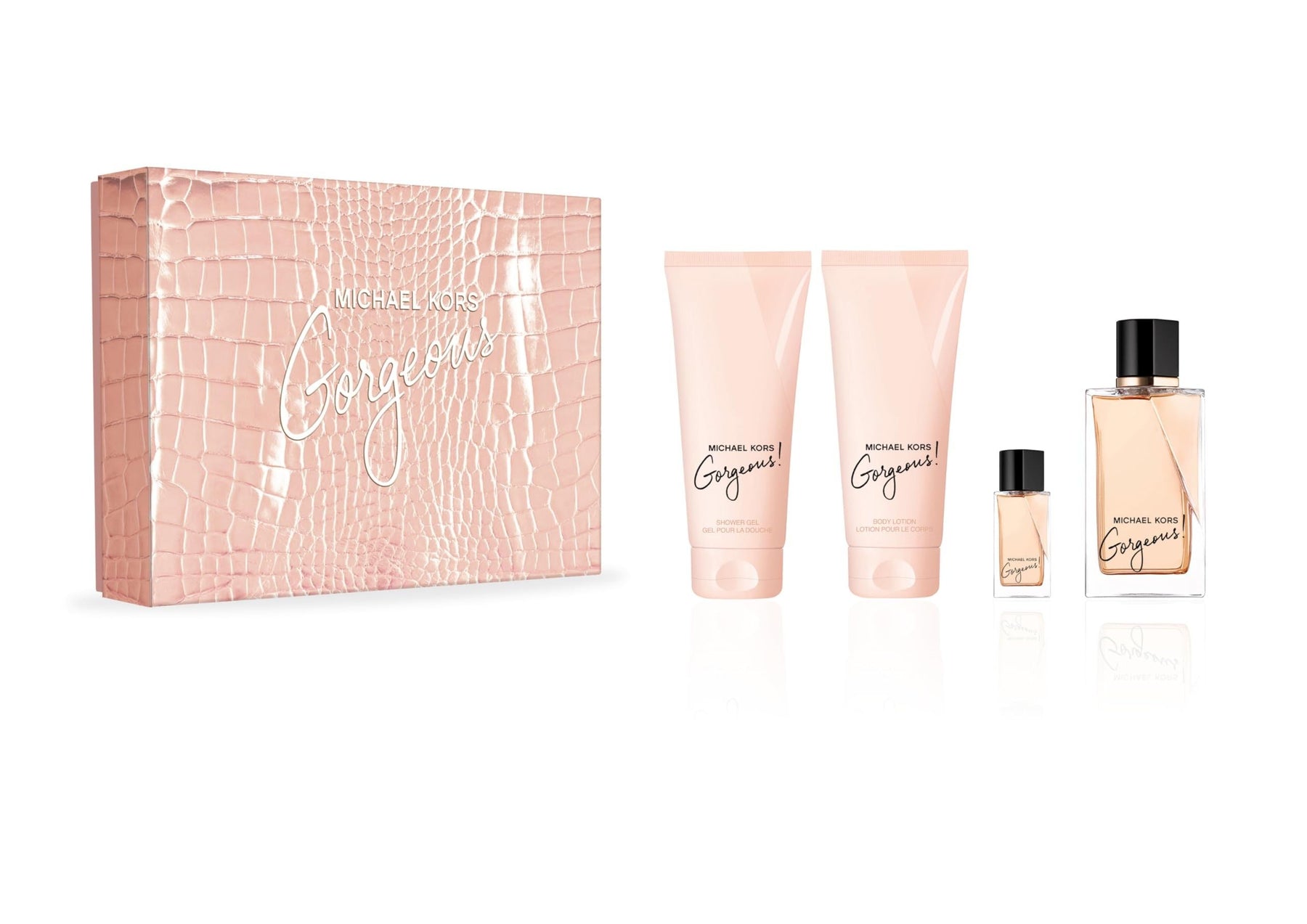 Michael Kors Gorgeous! Gift Set 100ml EDP + 100ml Body Lotion + 100ml Shower Gel + 10ml EDP