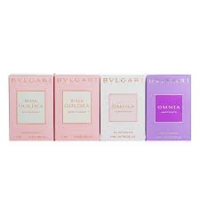 Bvlgari Miniatures Gift Set 5ml Rose Goldea Blossom Delight EDP + 5ml Rose Goldea Blossom Delight EDT + 5ml Omnia Crystalline EDT + 5ml Omnia Amethyste EDT