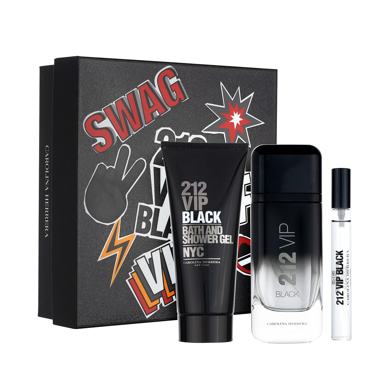 Carolina Herrera 212 VIP Black Gift Set 100ml EDP + 100ml Bath & Shower Gel