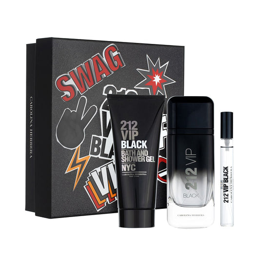 Carolina Herrera 212 VIP Black Gift Set 100ml EDP + 100ml Bath & Shower Gel
