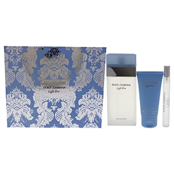 Dolce &amp; Gabbana Light Blue Gift Set 100ml EDT + 50ml Body Cream + 10ml EDT