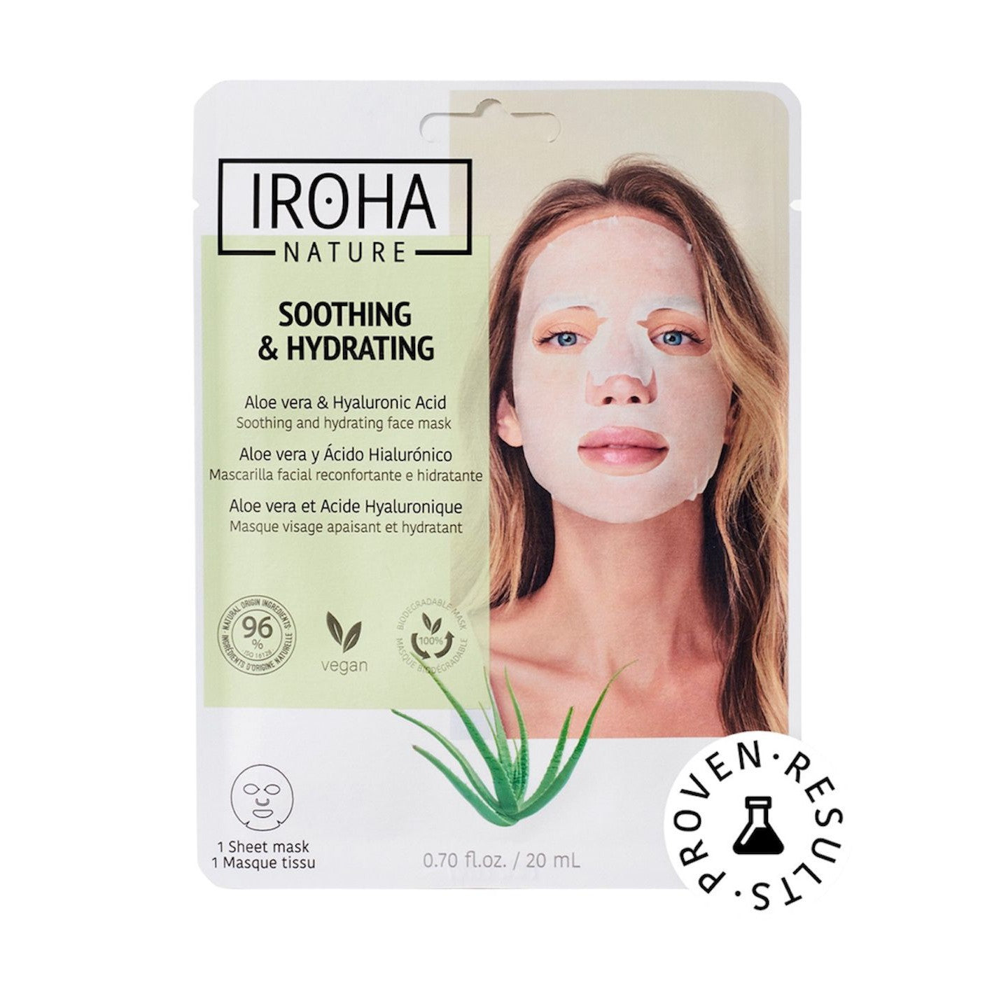 Iroha Nature Moisturizing Aloe Vera Tissue Face Mask 1 x Tissue Face Mask