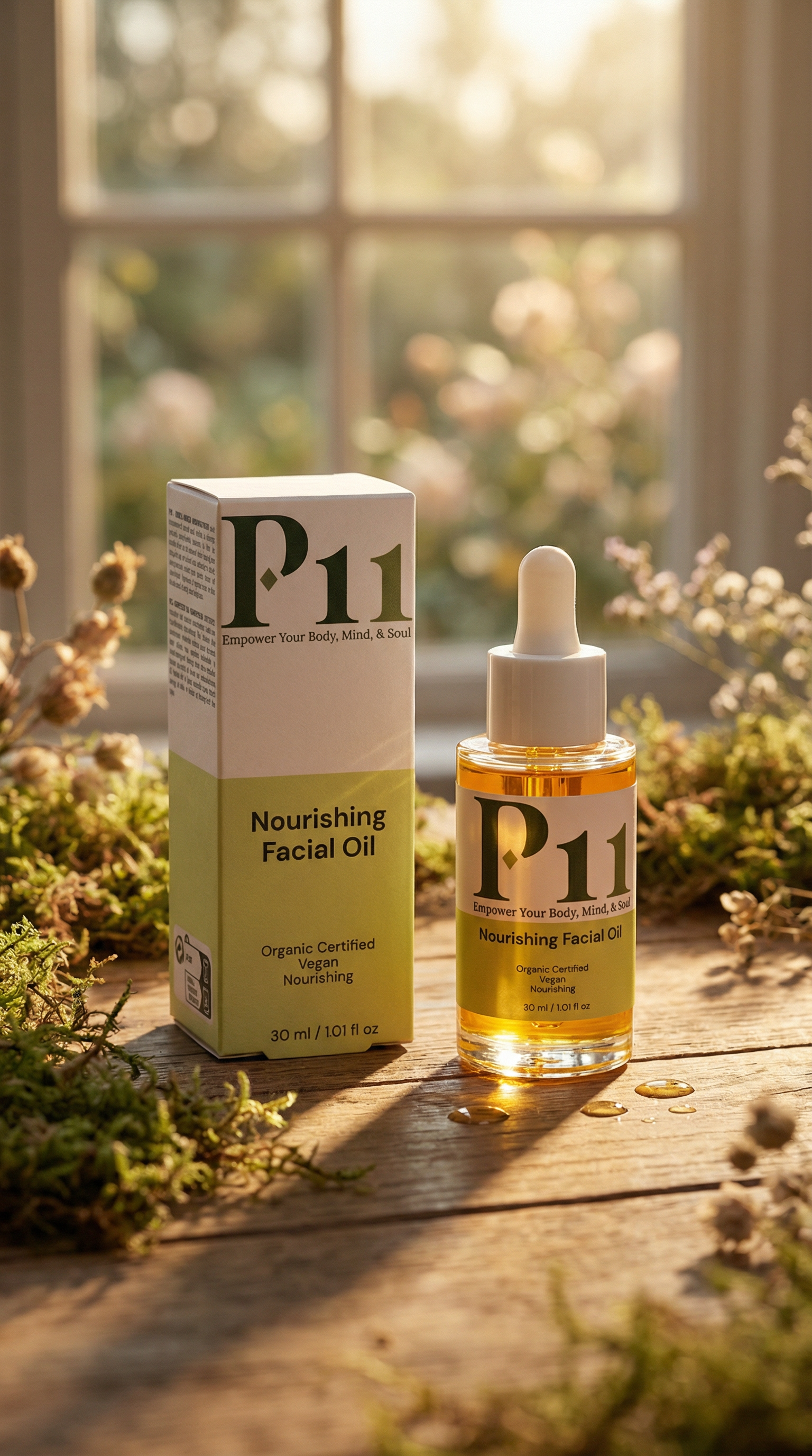 P-11 Nourishing Facial Oil 30ml | Dry Skin Face Oil UK | Rich Botanical Blend | P-Eleven