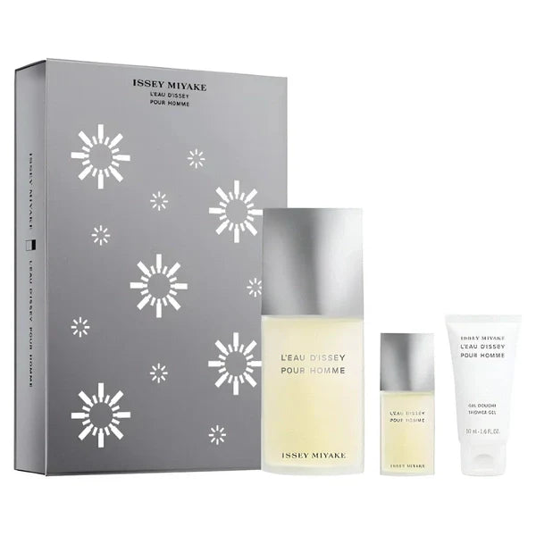 Issey Miyake L'Eau d'Issey Pour Homme Gift Set 125ml EDT + 50ml Shower Gel + 15ml EDT