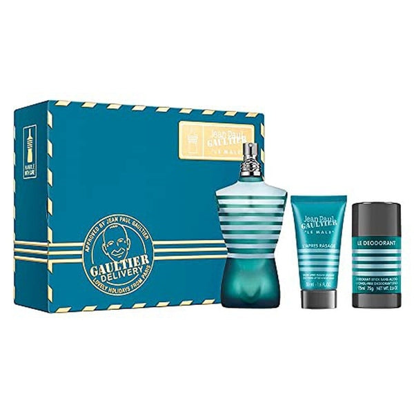 Jean Paul Gaultier Le Male Gift Set 125ml EDT + 50ml Aftershave Balm + 75g Deodorant Stick