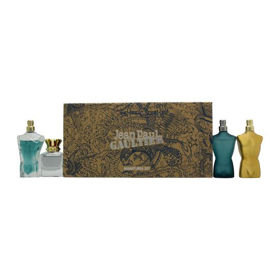 Jean Paul Gaultier Miniatures for Him Gift Set 7ml Le Male EDT + 7ml Le Beau EDT + 7ml Scandal Pour Homme EDT + 7ml Le Male Elixir EDP