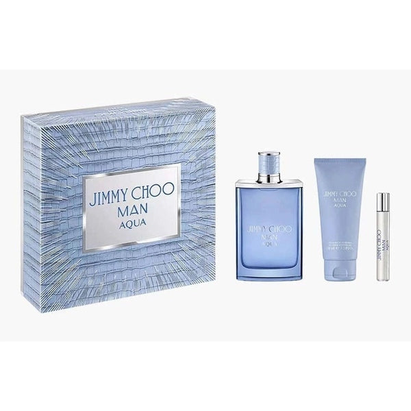 Jimmy Choo Man Aqua Gift Set 100ml EDT + 100ml Shower Gel + 7.5ml EDT