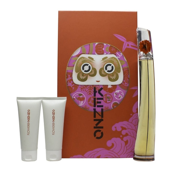Kenzo Flower by Kenzo L'Absolue Gift Set 100ml EDP + 2 x 75ml Body Lotion