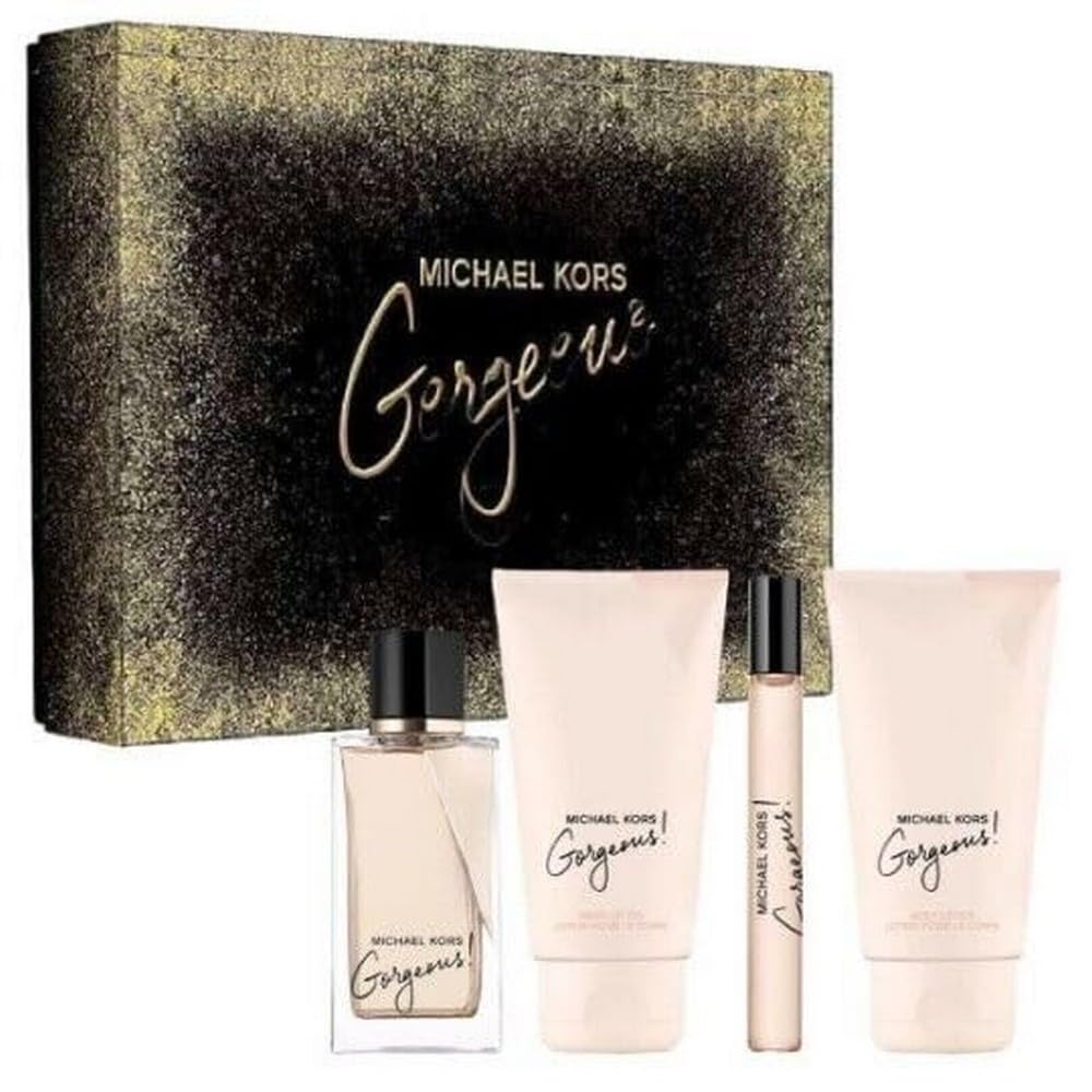 Michael Kors Gorgeous! Gift Set 100ml EDP + 100ml Body Lotion + 100ml Shower Gel + 5ml EDP