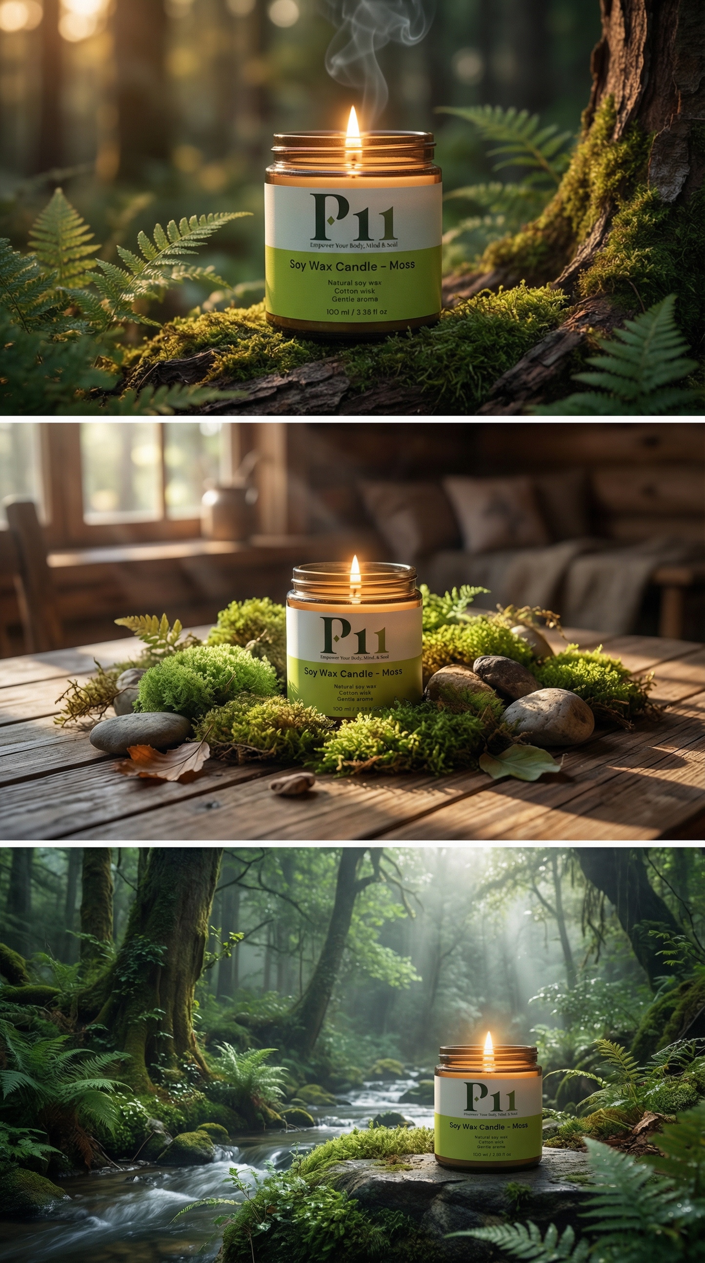 P11 - Soy Wax Candle, Moss