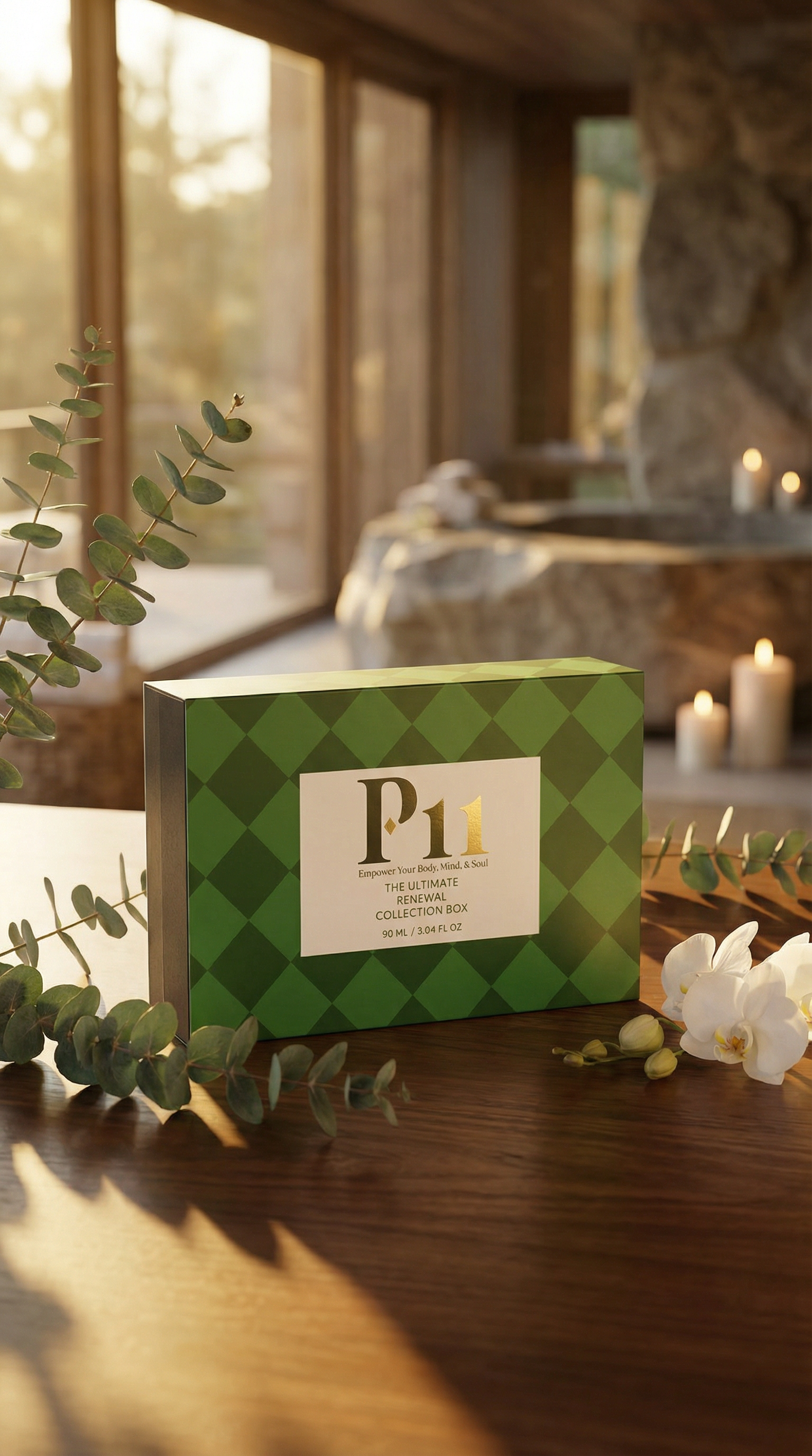 P-Eleven Ultimate Renewal Collection Box — luxury skincare gift set UK featuring three serums