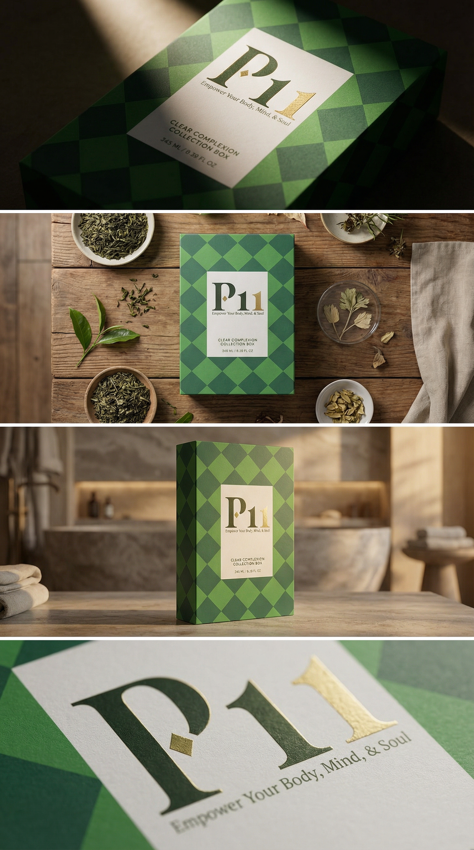 P-11 Clear Complexion Collection Box | Anti-Ageing & Brightening Skincare Gift Set UK | P-Eleven