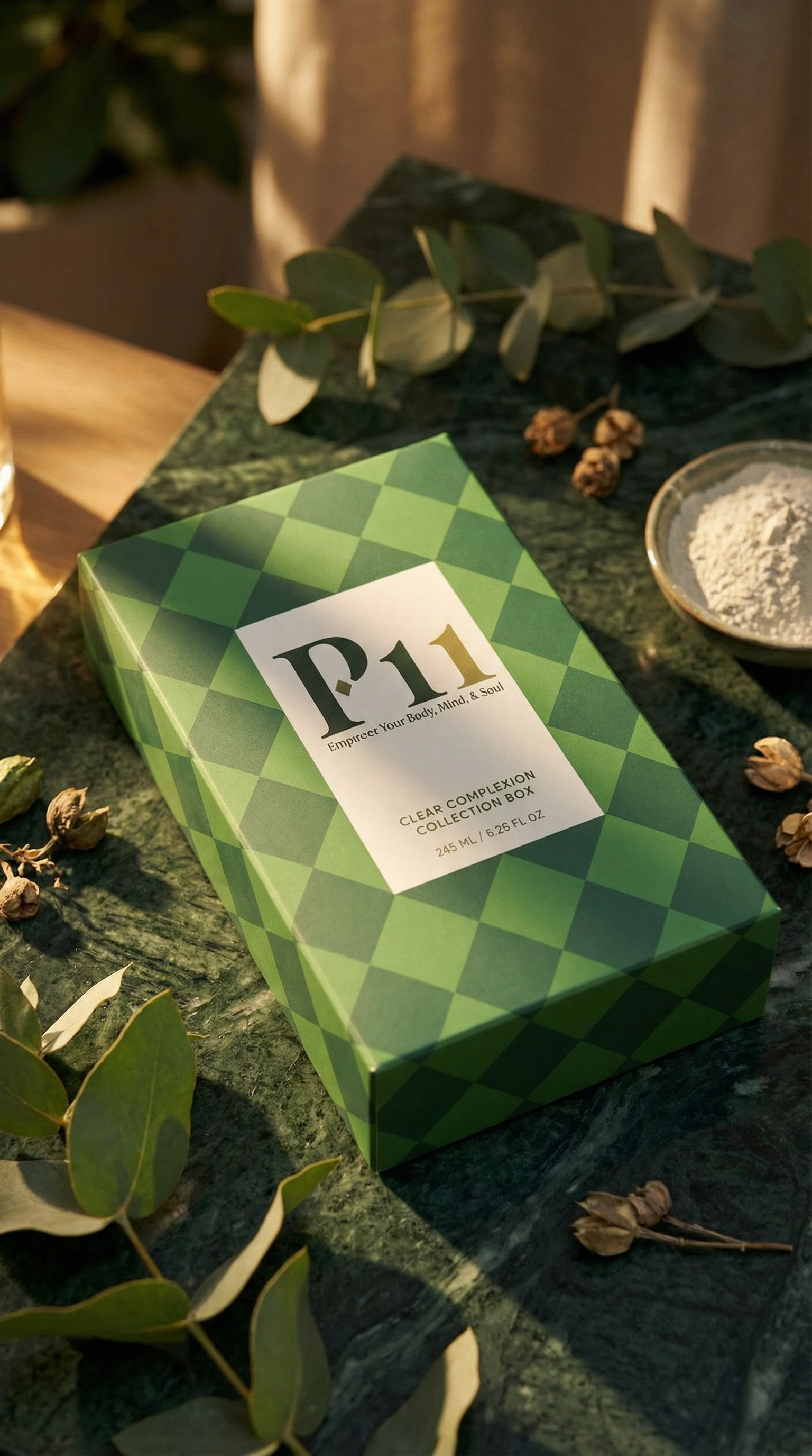 P-11 Clear Complexion Collection Box | Anti-Ageing & Brightening Skincare Gift Set UK | P-Eleven